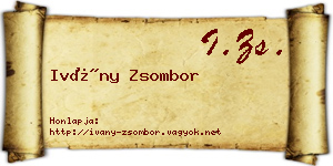 Ivány Zsombor névjegykártya
